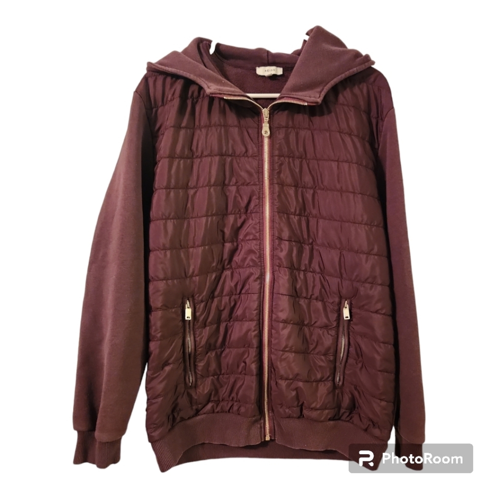 Reiss Taylor Hybrid Quilted Full-Zip Jacket - Size XL